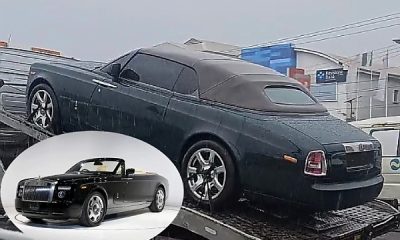 Rare 2-door Rolls-Royce Phantom Drophead Coupé Spotted Behind A Car Carrier Trailer In Nigeria - autojosh