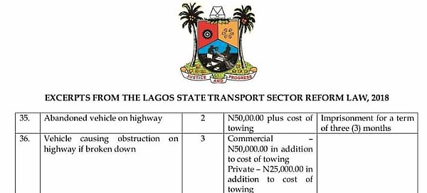 Motorists Faces Up To N50,000 In Fines For Broken Down Vehicles Obstructing Highway - LASTMA - autojosh 