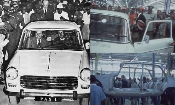 Throwback 1975 : Yakubu Gowon Opens Peugeot Assembly Plant, Test-drove Peugeot 404 Pan 1 - autojosh