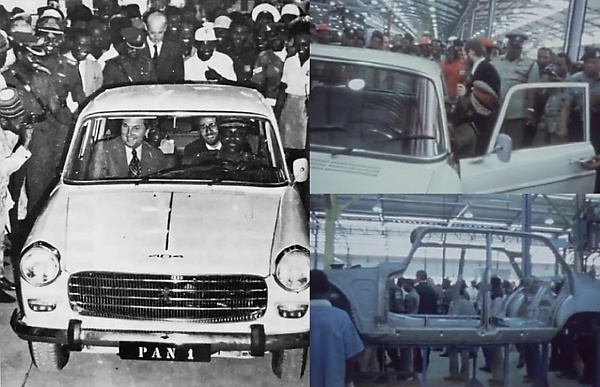 Throwback 1975 : Yakubu Gowon Opens Peugeot Assembly Plant, Test-drove Peugeot 404 Pan 1 - autojosh