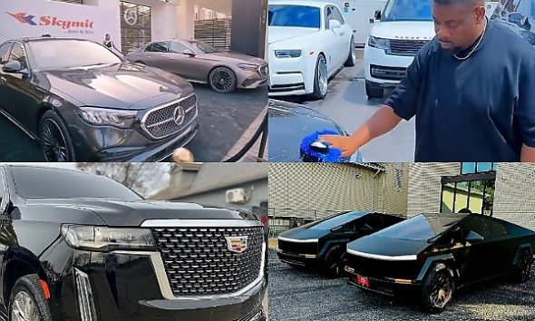 Skymit Unveils New Mercedes E-Class, Don Jazzy's Latest Cars, Davido’s Cadillac Gift, Omah Lay Buys Two Cybertrucks, Nigerian News In November - autojosh