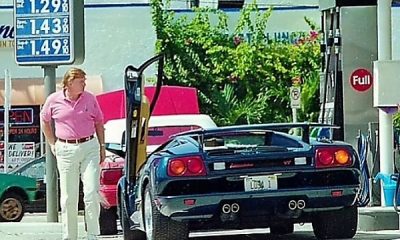 Today's Photos : Young Donald Trump With A Lamborghini Diablo Custom-built For Him - autojosh