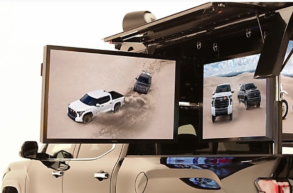 Toyota’s ‘Ultimate Tailgate Tundra’ Which Pops Out Five 55-inch Screens Is Designed For Football Fans - autojosh 