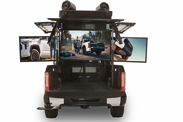 Toyota’s ‘Ultimate Tailgate Tundra’ Which Pops Out Five 55-inch Screens Is Designed For Football Fans - autojosh 