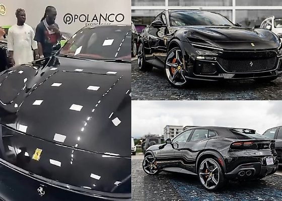 Moment Burna Boy Picked Up His Brand New Ferrari Purosangue SUV Worth ₦2 Billion At Lagos Dealership - autojosh