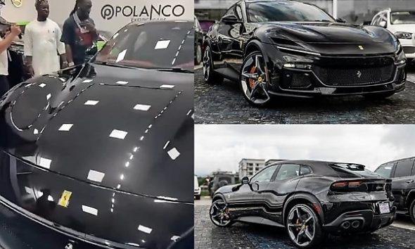 Moment Burna Boy Picked Up His Brand New Ferrari Purosangue SUV Worth ₦2 Billion At Lagos Dealership - autojosh