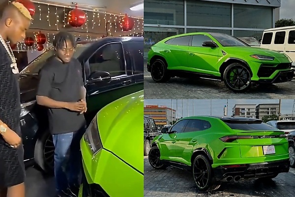 Watch Obafemi Martins Bless Victor Osimhen’s Newly Purchased Lamborghini Urus SUV - autojosh