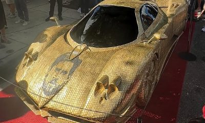 Art-inspired Pagani Zonda With The Face Of Lionel Messi Was Built Out Of 100,000 Gold Coins - autojosh