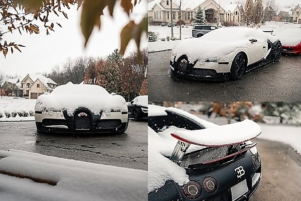 Today's Photos : Bugatti Veyron Still Shines Through Despite Being Covered In Thick Snow - autojosh