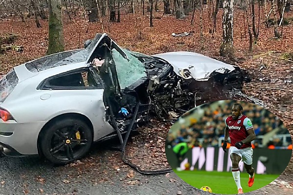 West Ham Striker Antonio ‘Stable’ After A Single-vehicle Crash With His Ferrari - autojosh