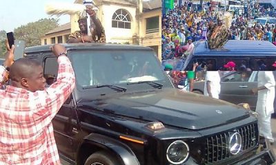 Photo News : New Alaafin Of Oyo Waves Through The Sunroof Of Mercedes G-Class - autojosh