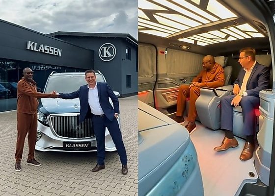 When Femi Otedola Paid A Visit To Klassen To See His Customized $1.3 Millon Mercedes-Benz V-Class - autojosh