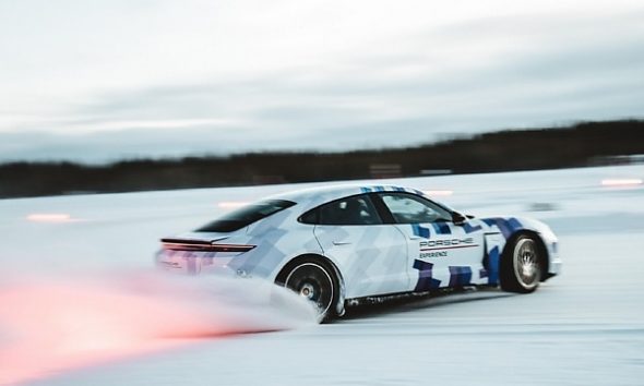132 Laps (17.5-km) In 46 Minutes : Electric Porsche Taycan Sets New Guinness World Record For Ice Drifting - autojosh