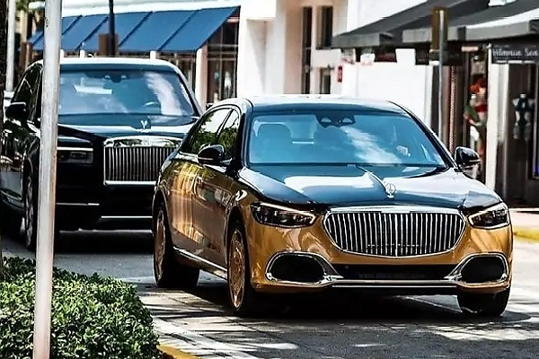 Convoy Of Rolls-Royce Cullinan And Mercedes-Maybach S-Class By Virgil Abloh, Likely Owned by Davido Or DJ Khaled - autojosh