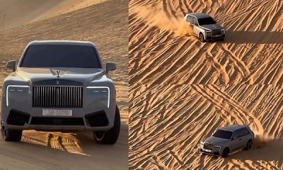 Only In Dubai : Someone Took ₦1.7 Billion Rolls-Royce Cullinan Series II For Off-roading Adventure In Desert - autojosh