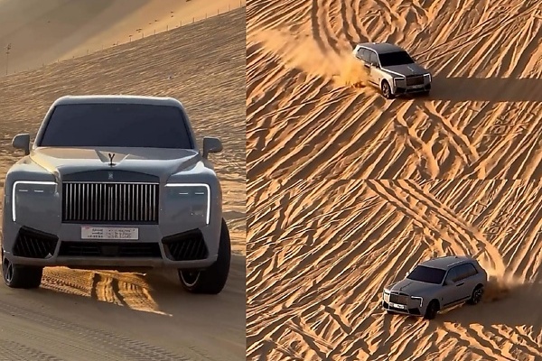 Only In Dubai : Someone Took ₦1.7 Billion Rolls-Royce Cullinan Series II For Off-roading Adventure In Desert - autojosh