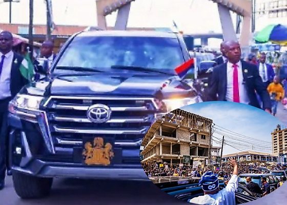 Presidential Convoy Rolls Into Bustling Lagos Island As Tinubu Visits Oba Akiolu - autojosh