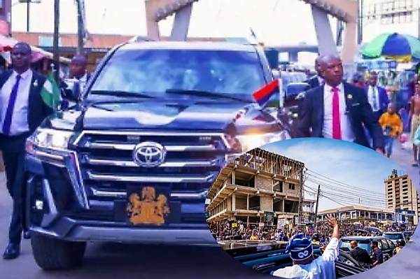 Presidential Convoy Rolls Into Bustling Lagos Island As Tinubu Visits Oba Akiolu - autojosh