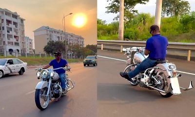 Watch : Vice President Of Equatorial Guinea Takes His Harley Davidson Bike For A Spin On The Highway - autojosh