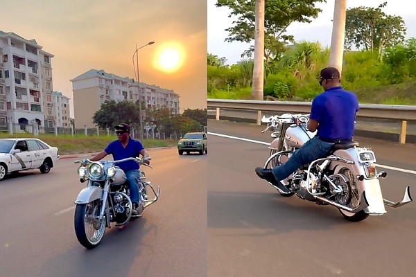 Watch : Vice President Of Equatorial Guinea Takes His Harley Davidson Bike For A Spin On The Highway - autojosh