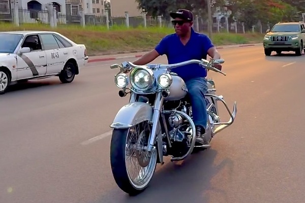 Watch: Vice President of Equatorial Guinea Takes His Harley Davidson for a Ride on the Highway