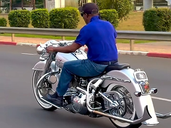 Watch: Vice President Of Equatorial Guinea Takes His Harley Davidson Bike For A Spin On The Highway - autojosh 