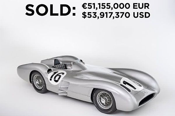 ‘Second Most Valuable Car Ever’ : 1954 Mercedes W 196 R F1 Race Car Fetches $53.9M At Auction - autojosh