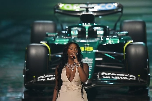 Today’s Photos : Nigerian Grammy Award-winning Star, Tems, Helps Aston Martin Reveal Their F1 Car Livery - autojosh