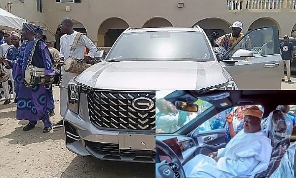 Davido Presents GAC GS8 SUV To Timi Of Ede - autojosh