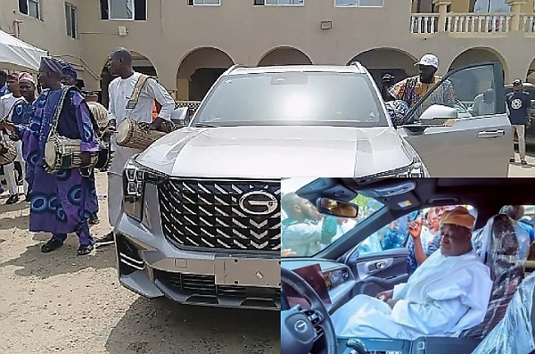 Davido Presents GAC GS8 SUV To Timi Of Ede - autojosh