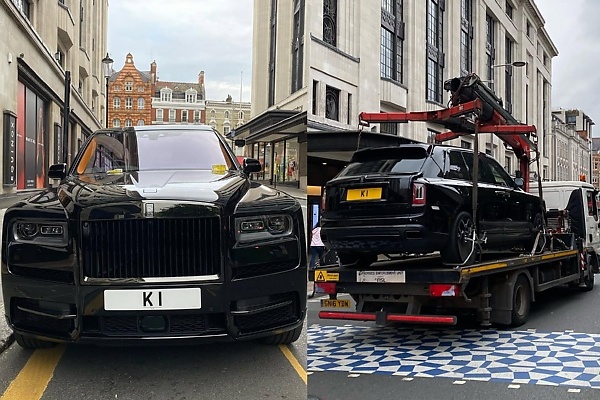 “UK No Be Naija” : Rolls-Royce Cullinan Fitted With £1.5m ‘K1’ Number Plate Towed For Parking Offence - autojosh