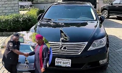Lexus LS 460 : Okorocha Celebrates New Commissioner of Police, Ibrahim Gotan, Poses With His Official Car - autojosh