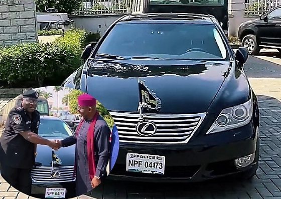 Lexus LS 460 : Okorocha Celebrates New Commissioner of Police, Ibrahim Gotan, Poses With His Official Car - autojosh