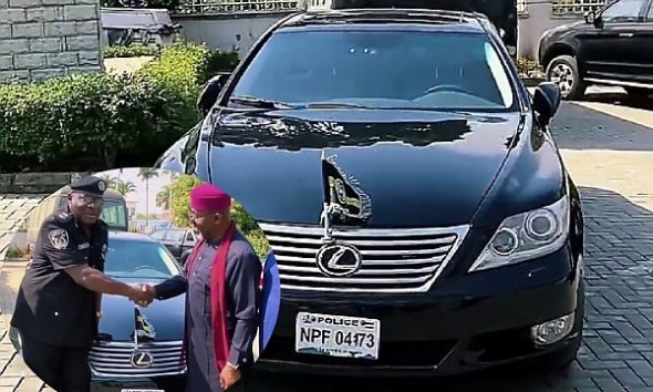Lexus LS 460 : Okorocha Celebrates New Commissioner of Police, Ibrahim Gotan, Poses With His Official Car - autojosh
