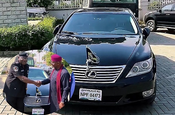 Lexus LS 460 : Okorocha Celebrates New Commissioner of Police, Ibrahim Gotan, Poses With His Official Car - autojosh
