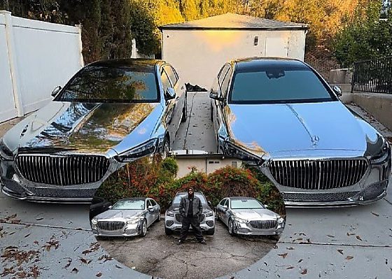 Rapper ‘The Game’ Shows Off Two Chrome Mercedes-Maybach S-Class’ Gift From Kanye West - autojosh