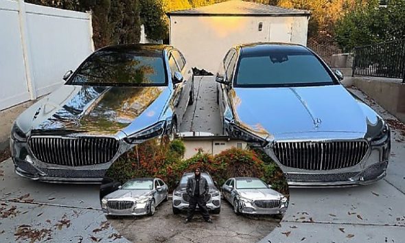 Rapper ‘The Game’ Shows Off Two Chrome Mercedes-Maybach S-Class’ Gift From Kanye West - autojosh