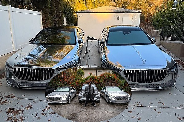 Rapper ‘The Game’ Shows Off Two Chrome Mercedes-Maybach S-Class’ Gift From Kanye West - autojosh