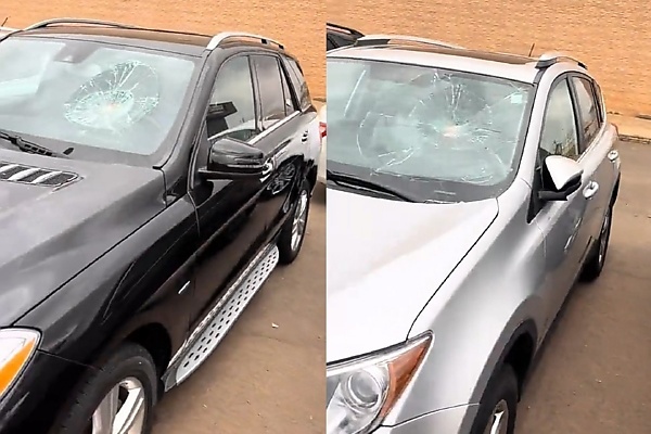 Watch : Moment A Man Walks Into A Nigerian Car Dealership, Smashes Windscreens Of 5 Cars - autojosh 