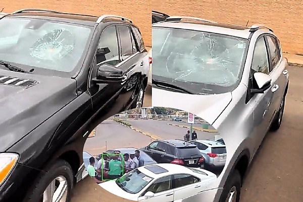 Watch : Moment A Man Walks Into A Nigerian Car Dealership, Smashes Windscreens Of 5 Cars - autojosh