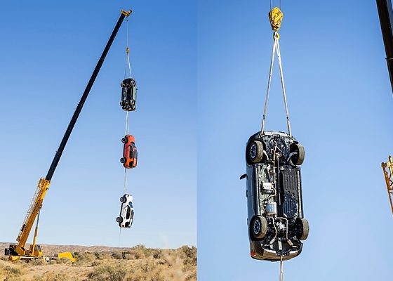 Honda Dangled Three 2026 Passport TrailSports From A Crane To Show Its Incredible Ruggedness - autojosh