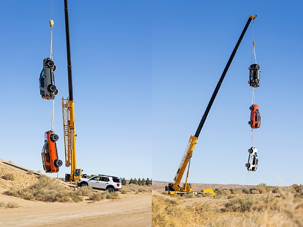 Honda Dangled Three 2026 Passport TrailSports From A Crane To Show Its Incredible Ruggedness - autojosh 