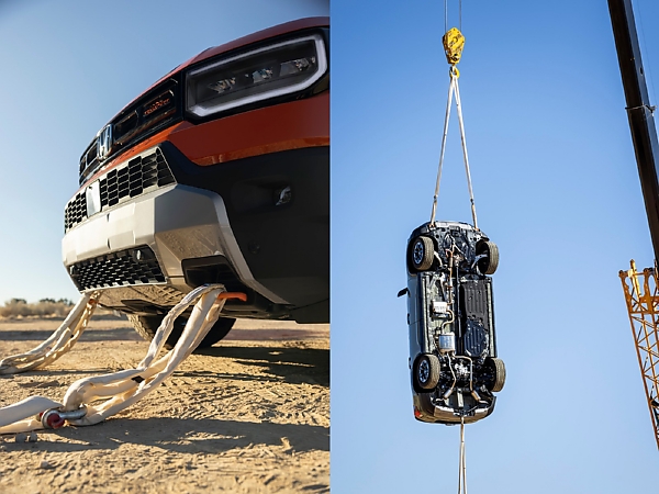 Honda Dangled Three 2026 Passport TrailSports From A Crane To Show Its Incredible Ruggedness - autojosh 