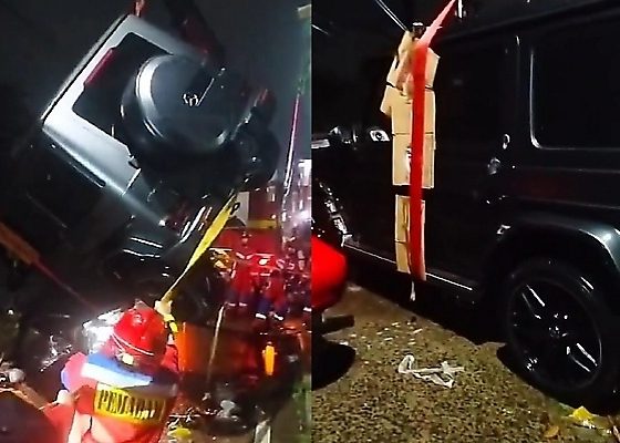 Moment Firefighters Pulled Out A Mercedes-Benz G-Class SUV From A River - autojosh