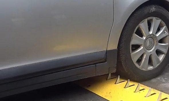 Tyre Killer : Oyo Introduces One-way Tyre Spikes To Deter Motorists Against One-way Driving (Video) - autojosh