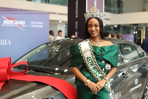 Mikano Presents Brand New Changan Eado Plus To Newly Crowned Miss Nigeria, Doris Ogah (PHOTOS) - autojosh