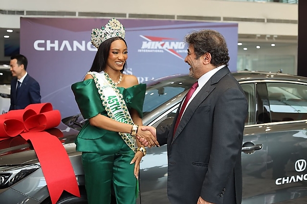 Mikano Presents Brand New Changan Eado Plus To Newly Crowned Miss Nigeria, Doris Ogah (PHOTOS) - autojosh 