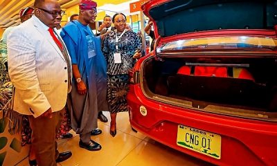 Governor Sanwo-Olu Inspects A CNG-powered Vehicle On Display At Lagos State Energy Summit - autojosh
