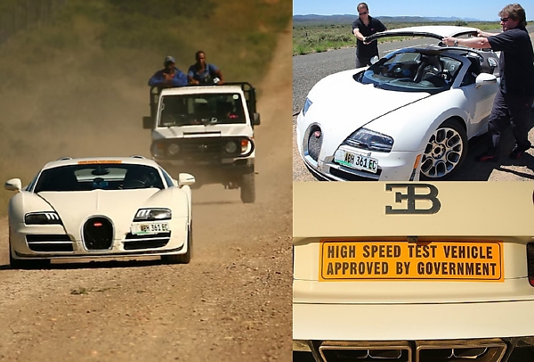 Photos : Bugatti Veyron ‘Grand Sport Vitesse’ High Speed Test Vehicle Driving On Untarred Road In South Africa - autojosh