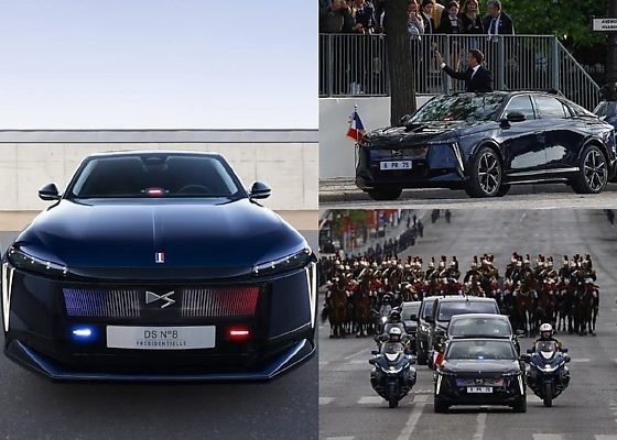 Emmanuel Macron’s New Presidential DS N°8 Makes First Official Appearance At Victory Day Parade - autojosh